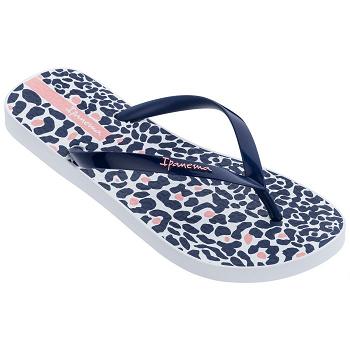 Ipanema Animal Print Flip Flops Dam Marinblå Sverige HN4021736